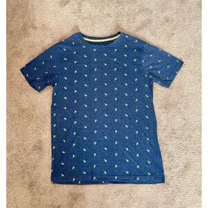 Denim & Flower Navy Pineapple T-Shirt Men’s Small – Lightweight Cotton Blend